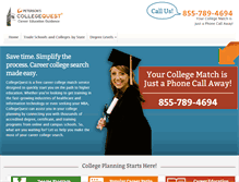 Tablet Screenshot of collegequest.com